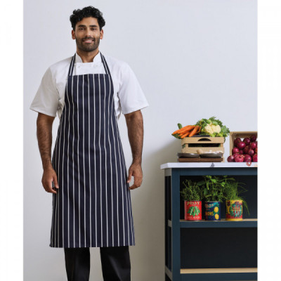 Striped bib apron
