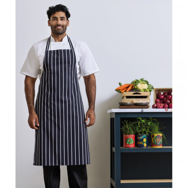 Striped bib apron