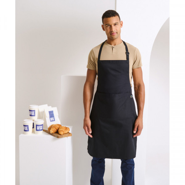 Cotton bib apron, organic and Fairtrade certified