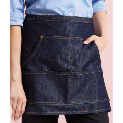 Jeans stitch denim waist apron