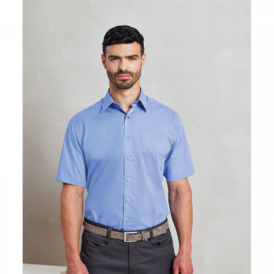 Short sleeve poplin shirt