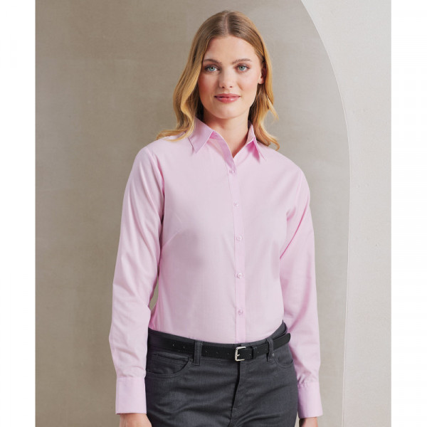 Women's poplin long sleeve blouse