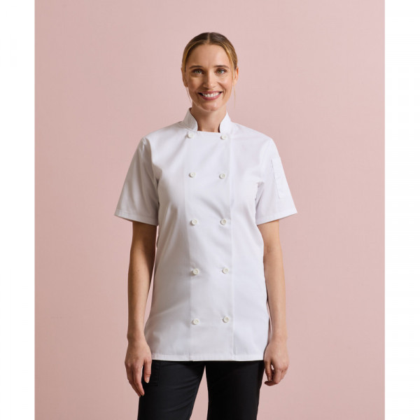 Women's short sleeve chef's jacket