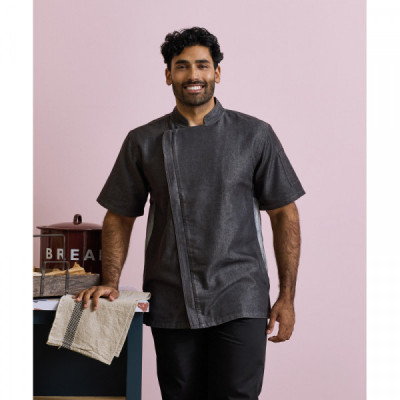 Chef's zip-close short sleeve jacket