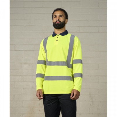 High visibility long sleeve polo