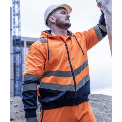 Pro hi-vis full zip hoodie