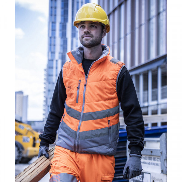 Hi-vis two-tone thermal bodywarmer