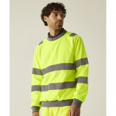 Hi-vis Pro contrast crew neck sweatshirt