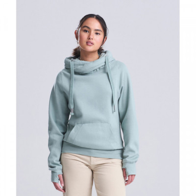 Cross neck hoodie
