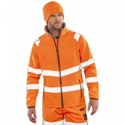 Recycled 2-layer printable safety softshell
