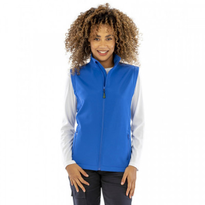 Women's recycled 2-layer printable softshell bodywarmer