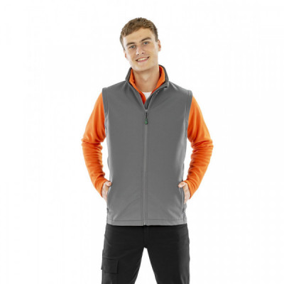 Men's recycled 2-layer printable softshell bodywarmer