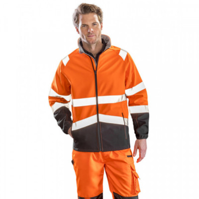 Printable safety softshell jacket