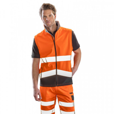 Printable safety softshell gilet