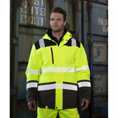 Printable softshell safety coat