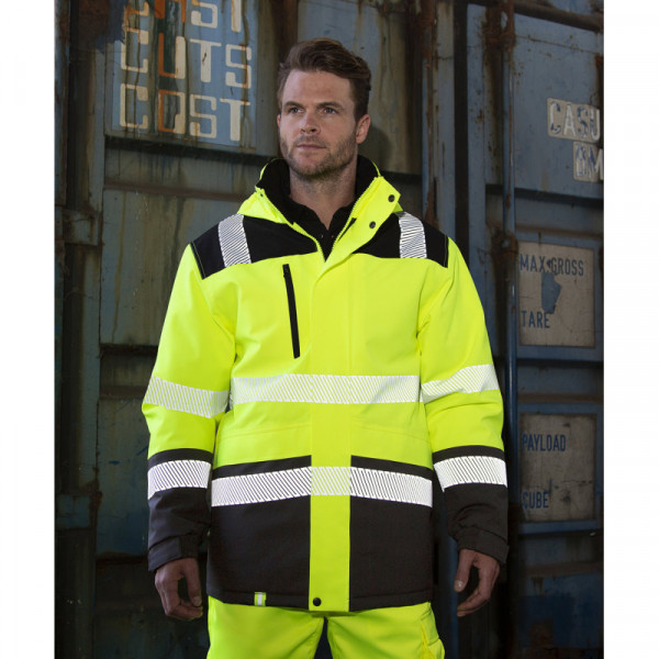 Printable softshell safety coat