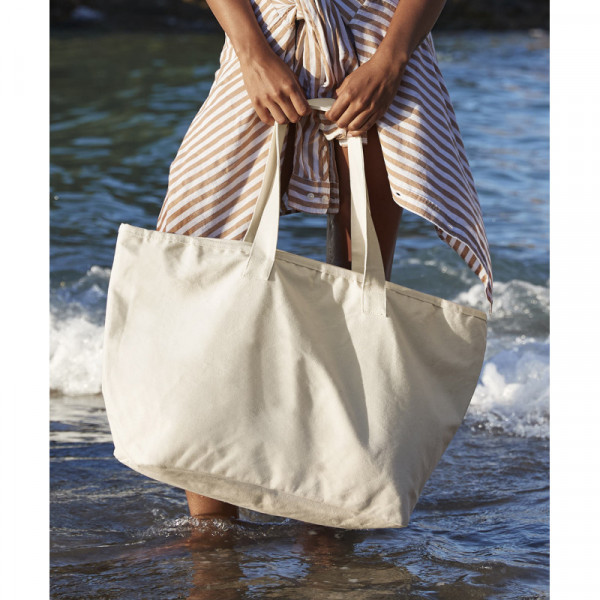 Oversized heavy duty canvas tote bag