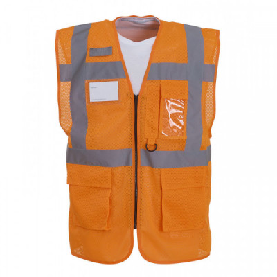 Hi-vis top cool open-mesh executive waistcoat (HVW820)