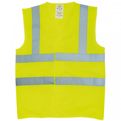 Flame-retardant hi-vis sleeveless waistcoat (HVW100FR)