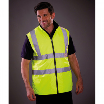 Hi-vis reversible fleece bodywarmer (HV008F)