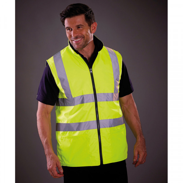 Hi-vis reversible fleece bodywarmer (HV008F)