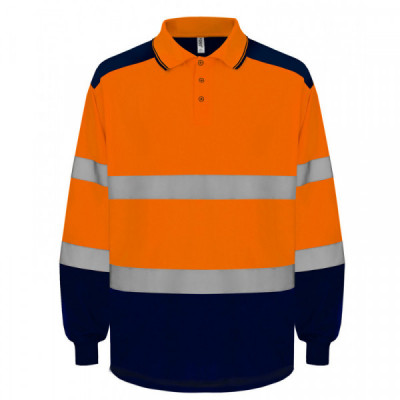 Hi-vis two-tone long sleeve polo (HVJ330)