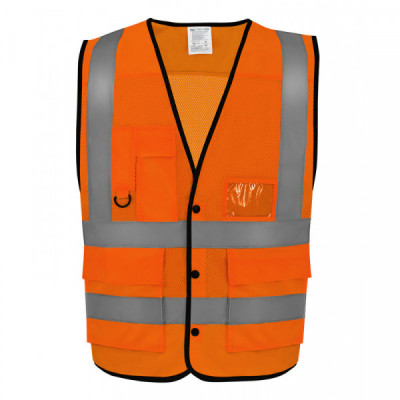 Hi-vis superior open mesh button waistcoat (HVW860)
