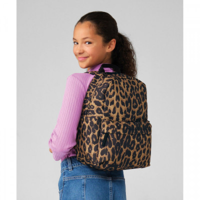 Leopard print mini backpack