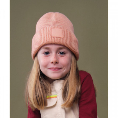 Kids deep cuffed tonal patch beanie