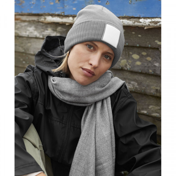 Appliqué patch beanie