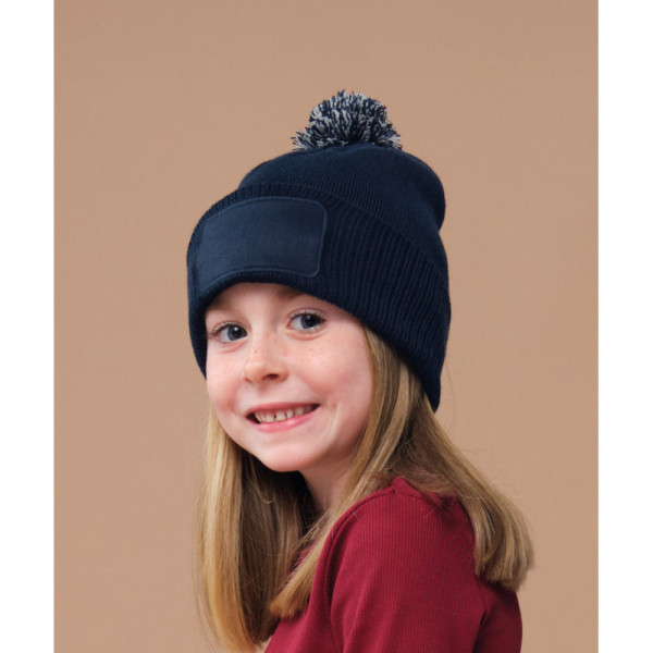 Kids snowstar patch beanie