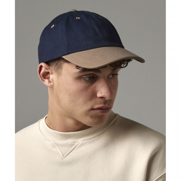 Low-profile heavy brushed cotton cap