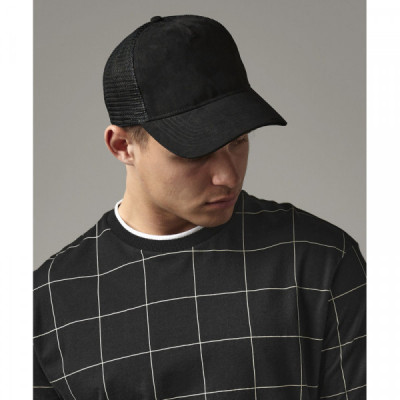 Suede snapback trucker