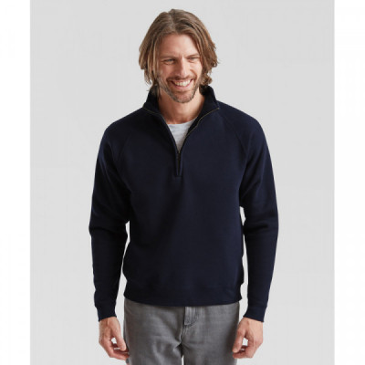 Premium 70/30 zip-neck sweatshirt
