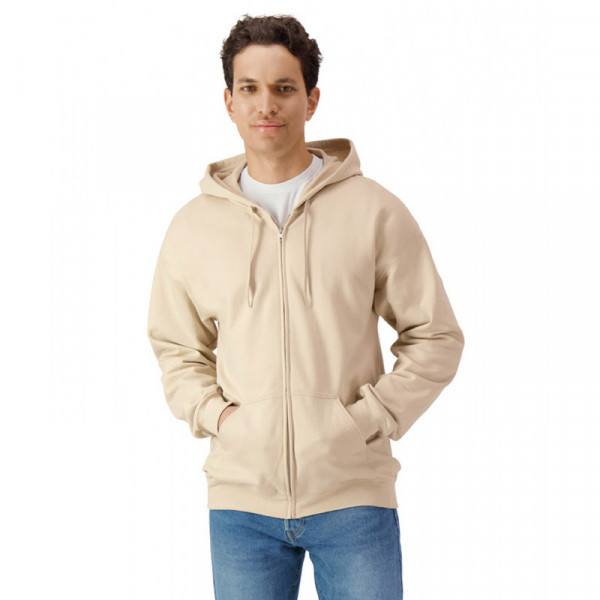 Softstyle™ midweight fleece adult full-zip hooded sweatshirt